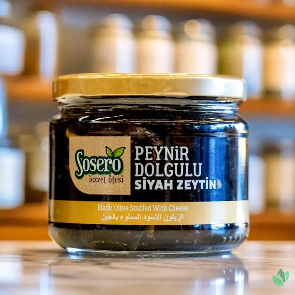 Peynir Dolgulu Siyah Zeytin