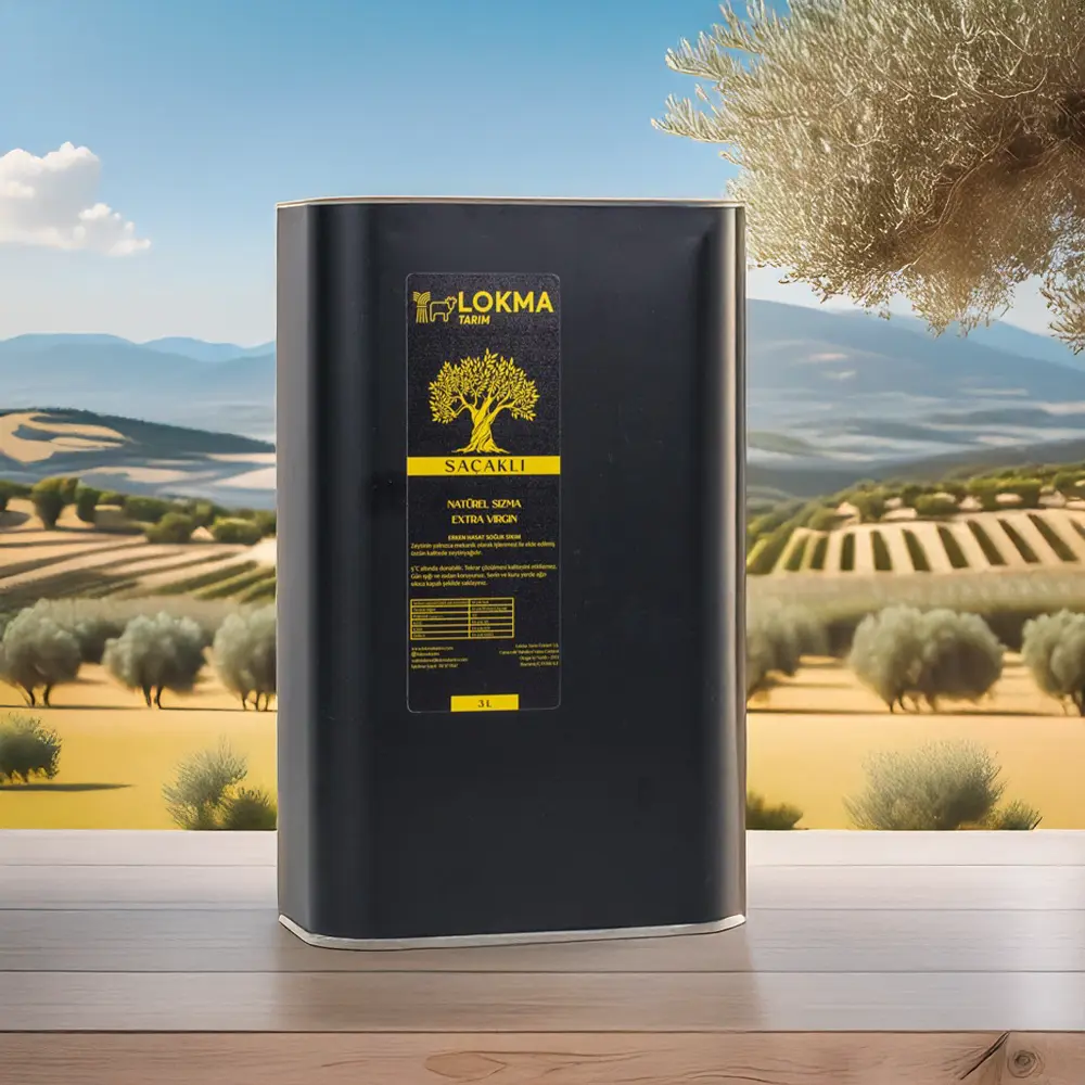 SAÇAKLI Erken Hasat Soğuk Sıkım Zeytinyağı 3 lt